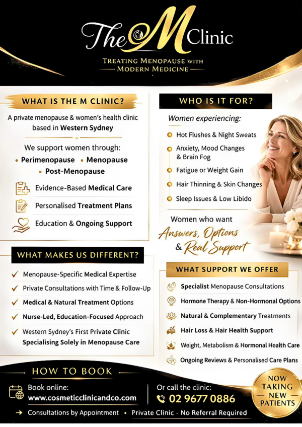 The Menopause Clinic Western Sydney. Perimenopause symptoms & support specialist